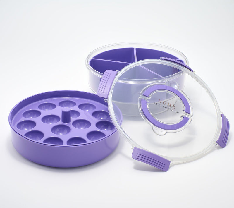 Home Reflections Round Portable Chill & Serve w/ Inserts — View 2