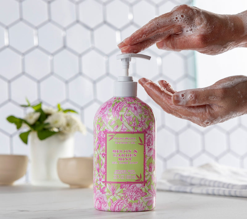 HomeWorx by Slatkin + Co. S/2 Hand Soaps & Refill Bag in Melon Mint — View 3