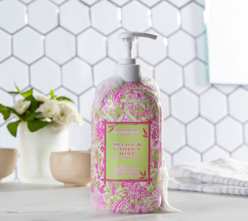 HomeWorx by Slatkin + Co. S/2 Hand Soaps & Refill Bag in Melon Mint — View 4