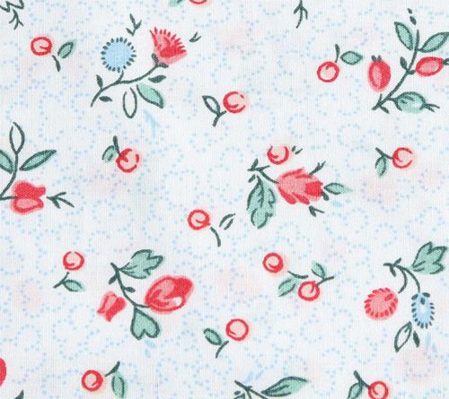 Laura Ashley Aylesmore Ditsy Red-Blue Queen Sheet Set — View 9