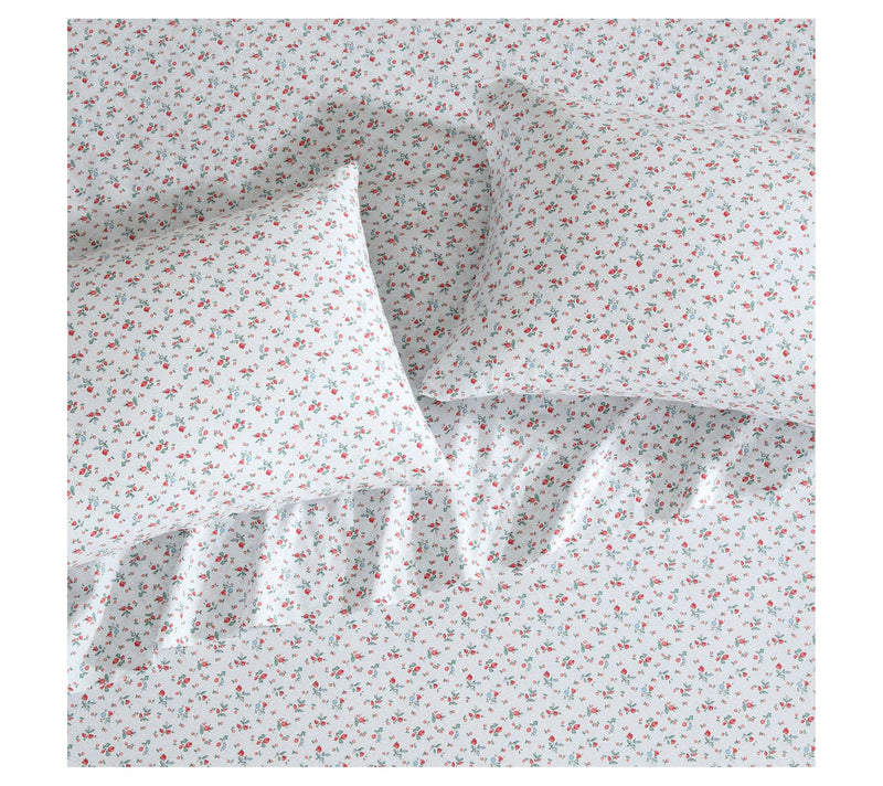 Laura Ashley Aylesmore Ditsy Red-Blue King Sheet Set — View 3
