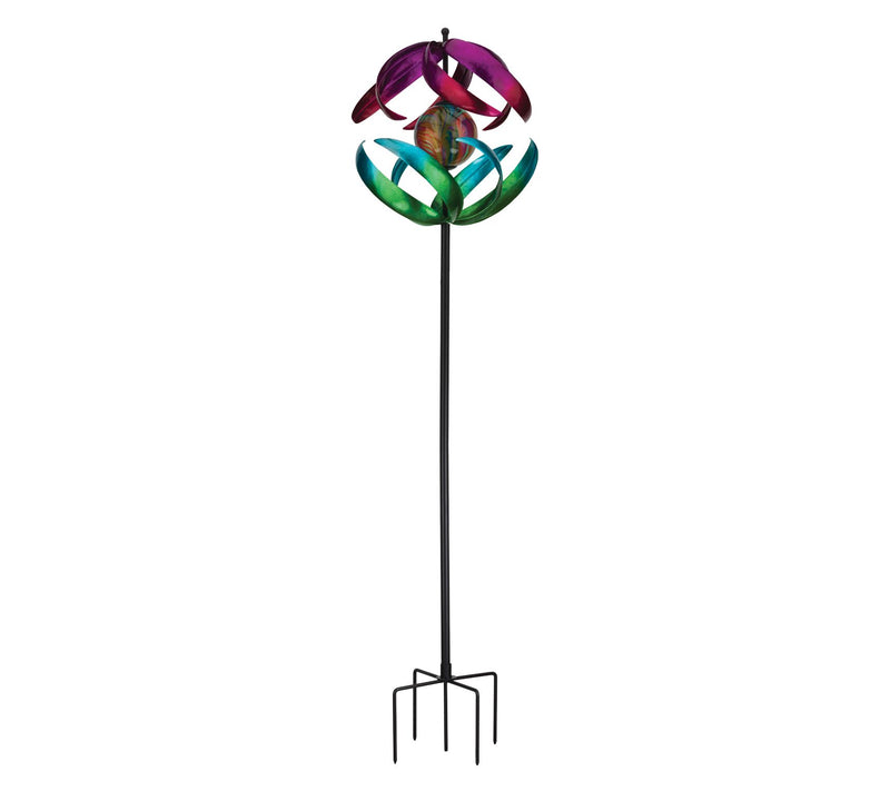 Regal Art & Gift Solar Vertical Wind Spinner -Swirl — View 2