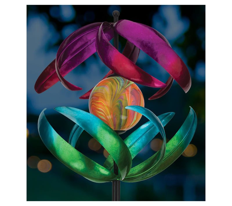 Regal Art & Gift Solar Vertical Wind Spinner -Swirl — View 3
