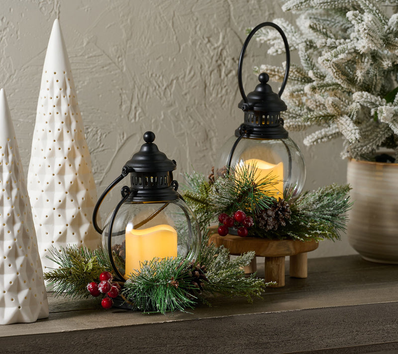 Home Reflections Indoor/Outdoor S/2 8" Hanging Lanterns — View 13