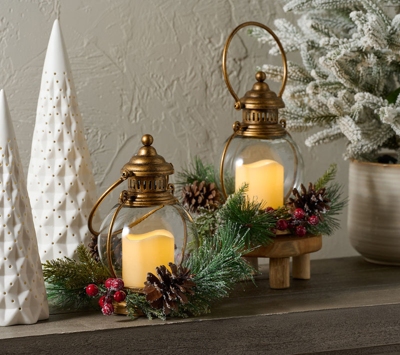 Home Reflections Indoor/Outdoor S/2 8" Hanging Lanterns — View 3