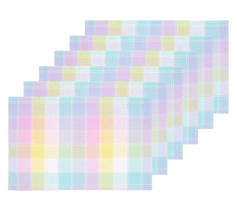 Hana Color Block Plaid Placemat Set of 6 by Valerie — Main view