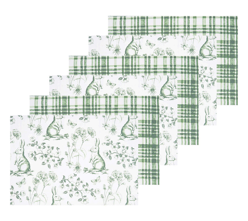 Spring Greens Bunny Toile Placemat Set of 6 byValerie — Main view