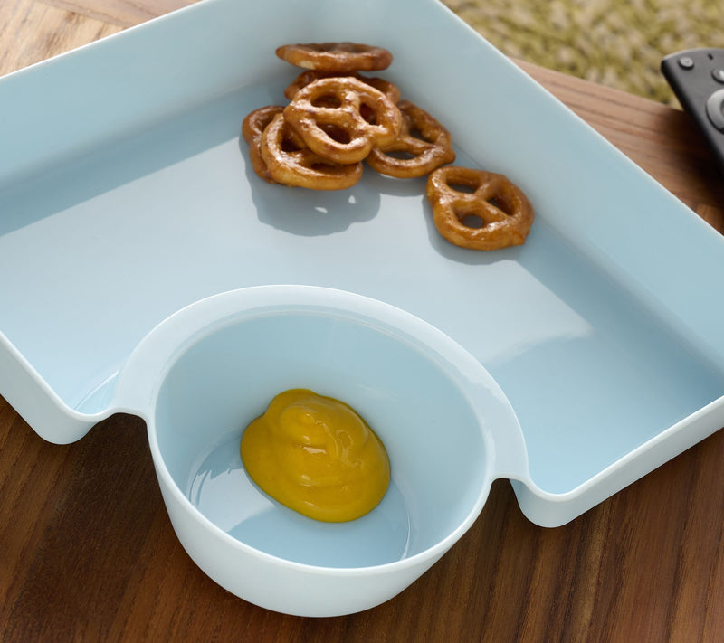 Home Reflections S/6 Appetizer Plates w/ Built -in Sauce Cup — View 2