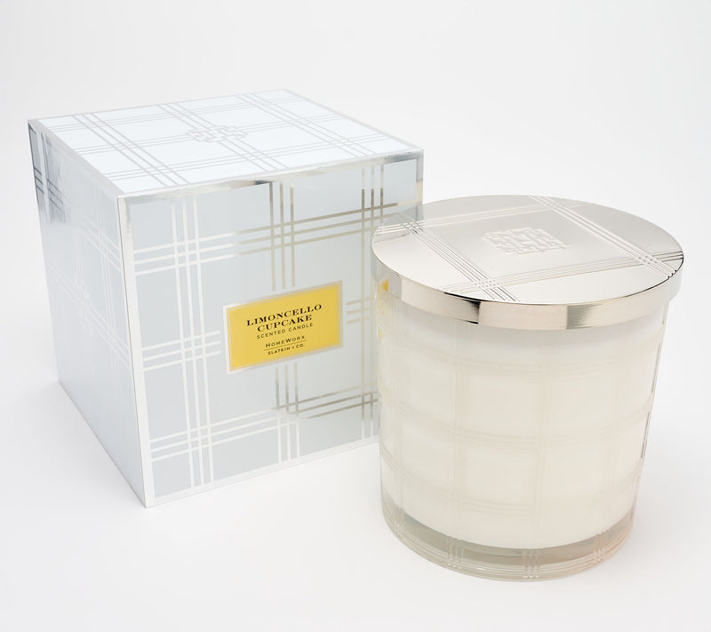 HomeWorx by Slatkin + Co. Luxe 120oz Limoncello Cupcake Candle — View 2