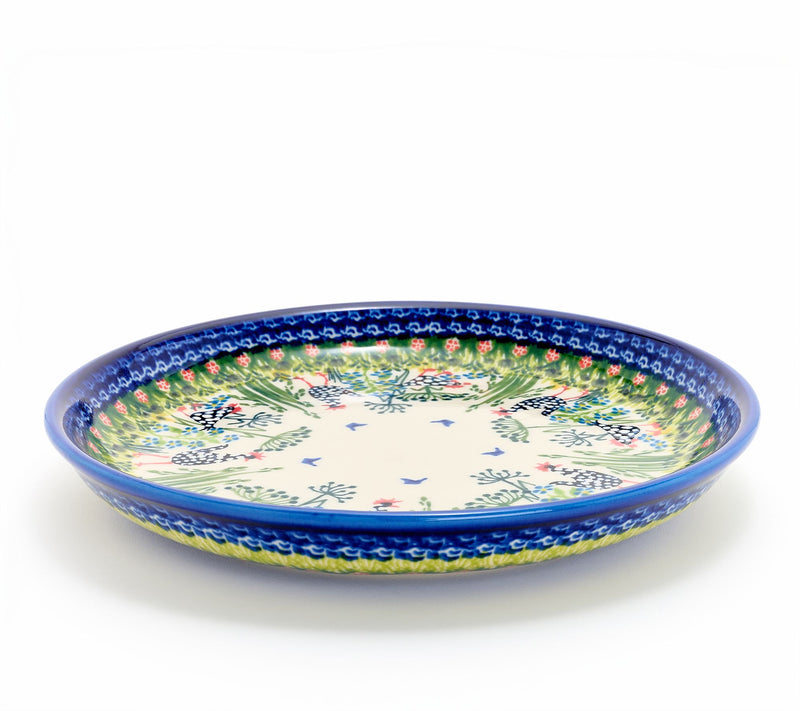 Lidia's Polish Pottery Hand Painted 8.25" Lipped Plate — View 2
