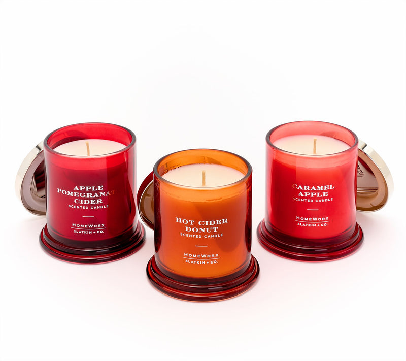 HomeWorx by Slatkin + Co. S/3 8oz Trip to the Cider Mill Candles — Main view