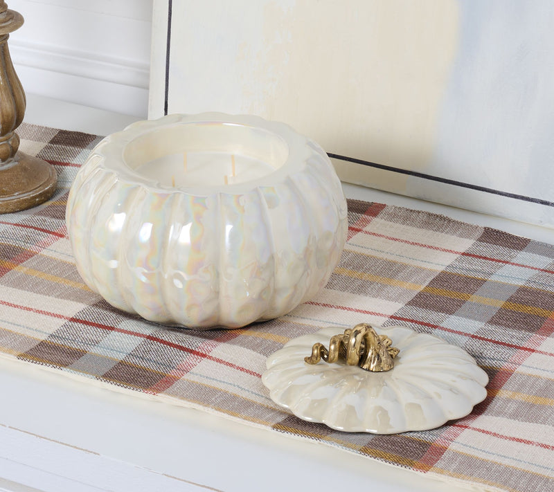 HomeWorx by Slatkin + Co. 14oz Heirloom Iridescent Pumpkin Candle — View 8