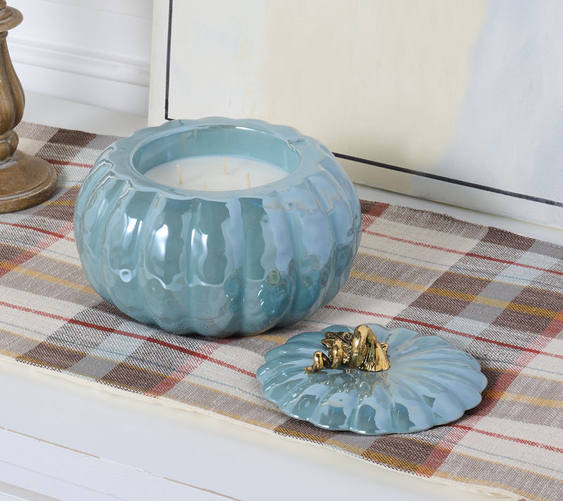 HomeWorx by Slatkin + Co. 14oz Heirloom Iridescent Pumpkin Candle — View 9