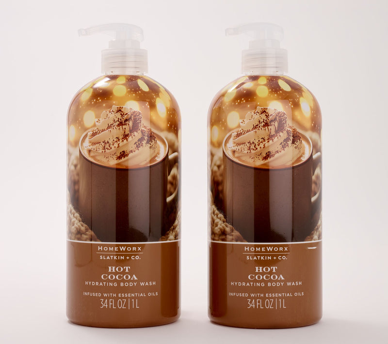 HomeWorx by Slatki + Co. S/2 34oz Body Wash - Hot Cocoa — Main view