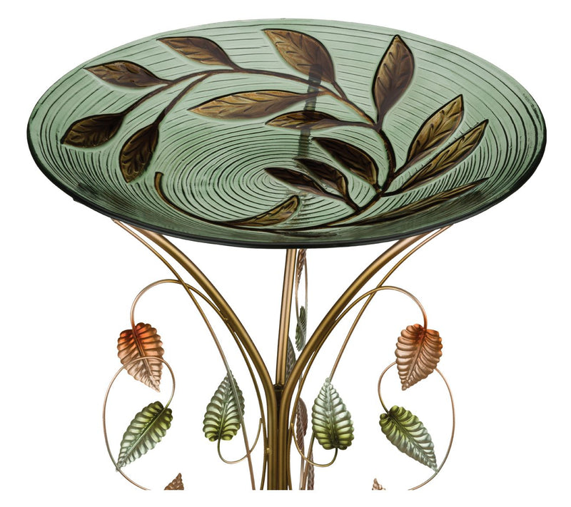 Regal Art & Gift 18" Birdbath with Decorative Stand - Leaves — View 6