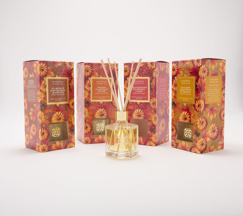 HomeWorx by Slatkin + Co. S/4 Pumpkin Spice Soiree Reed Diffusers — Main view