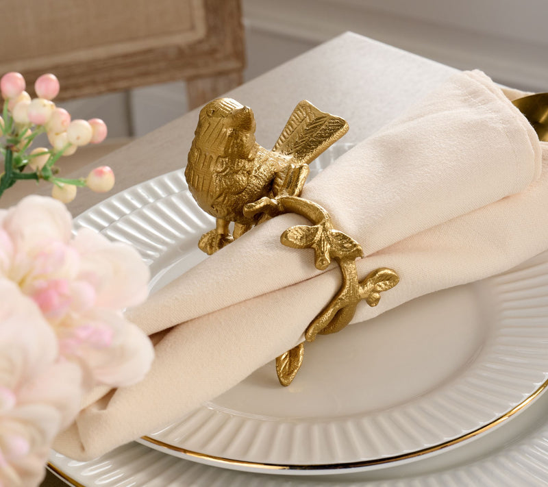 Mrs. H by Dee Hilfiger Set of 4 Lovebirds Napkin Rings — Main view