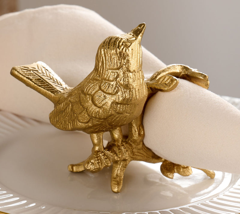 Mrs. H by Dee Hilfiger Set of 4 Lovebirds Napkin Rings — View 3