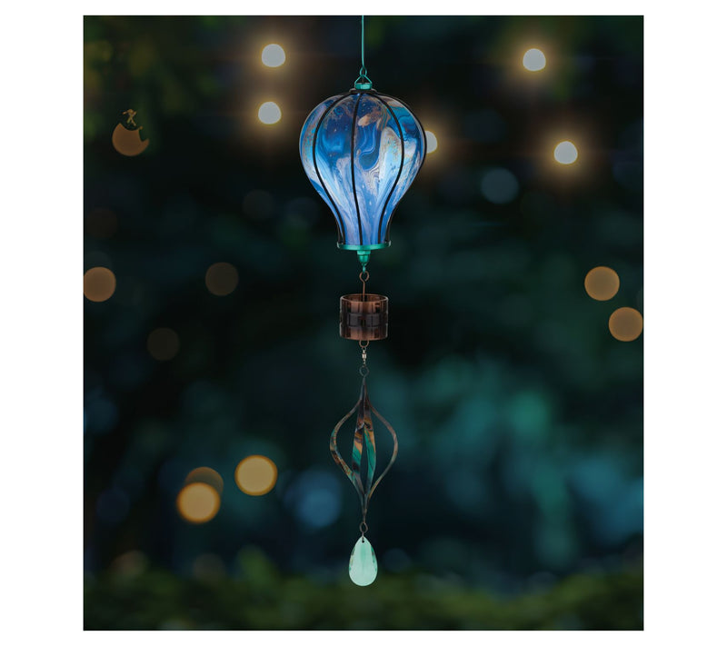 Regal Art & Gift Swirl Balloon Spinner Solar Lantern - Green — View 3