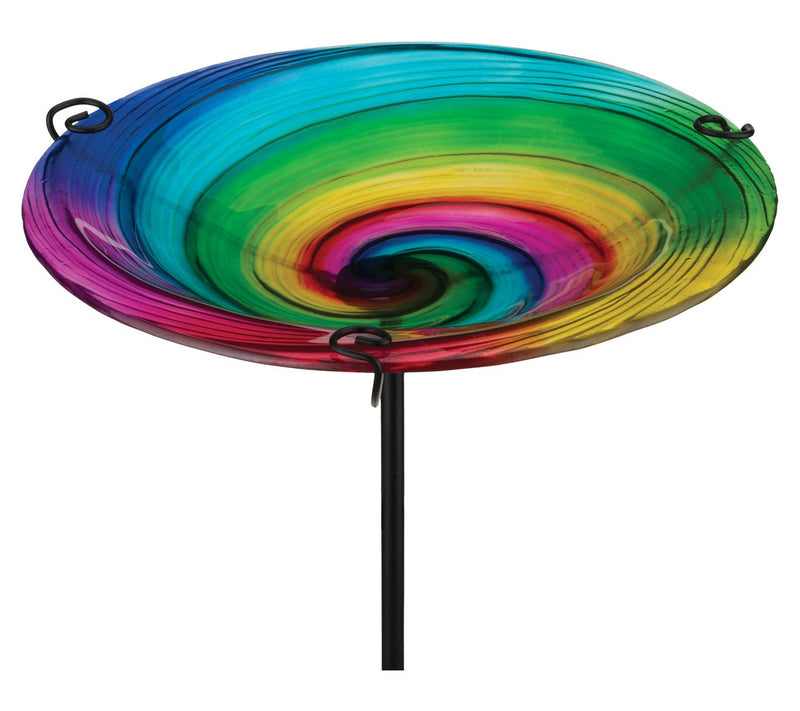 Regal Art & Gift Birdbath/Feeder Stake - Rainbow — Main view