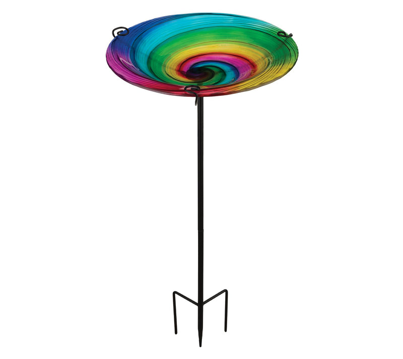 Regal Art & Gift Birdbath/Feeder Stake - Rainbow — View 2