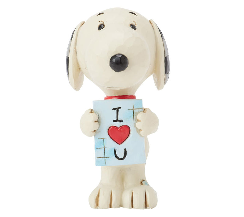 Peanuts by Jim Shore Snoopy w/ Love Sign Mini Figurine 3.1in H — View 7