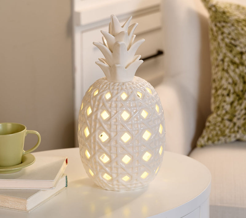 Mrs. H by Dee Hilfiger Ceramic Illuminated Pineapple — View 4