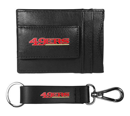 Siskiyou Sports NFL Leather Cash Cardholder & Strap Key Chain — View 4