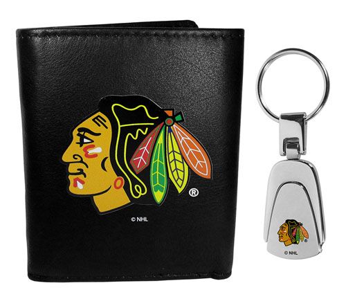 Siskiyou Sports NHL Leather Tri-fold Wallet & Steel Key Chain — View 4