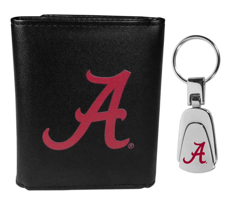 Siskiyou Sports College Leather Tri-Fold & Steel Key Chain — Main view