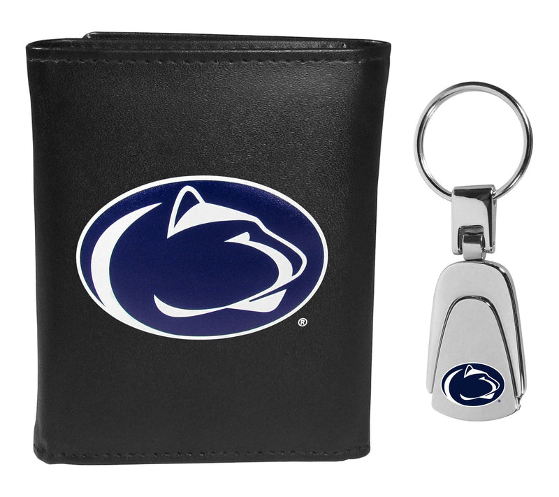 Siskiyou Sports College Leather Tri-Fold & Steel Key Chain — View 20