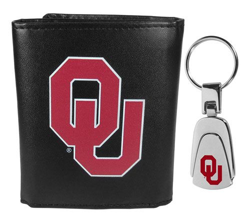 Siskiyou Sports College Leather Tri-Fold & Steel Key Chain — View 5