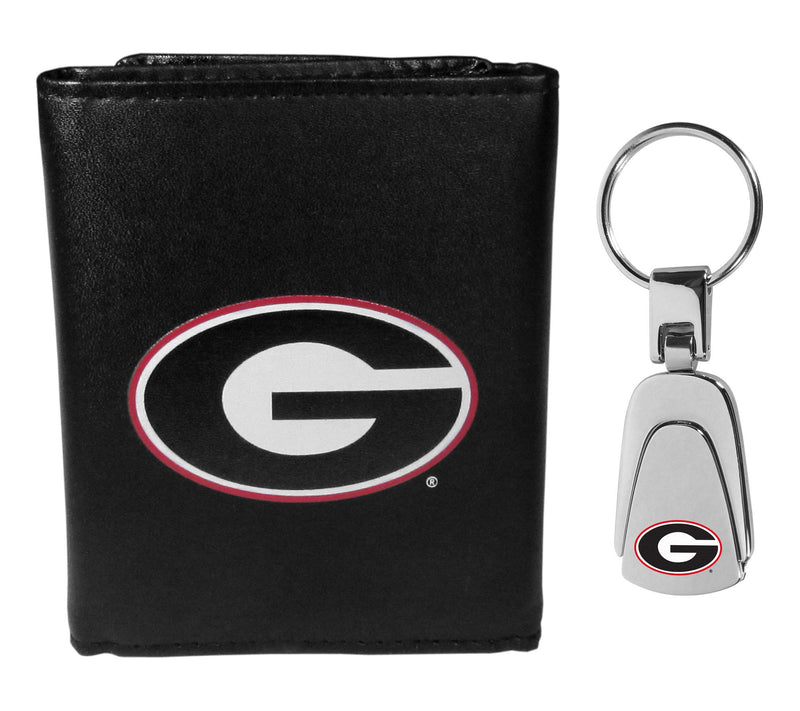 Siskiyou Sports College Leather Tri-Fold & Steel Key Chain — View 24