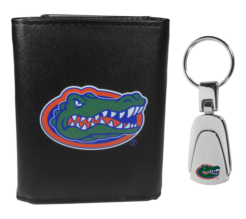 Siskiyou Sports College Leather Tri-Fold & Steel Key Chain — View 27