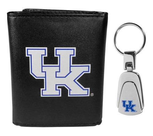 Siskiyou Sports College Leather Tri-Fold & Steel Key Chain — View 10
