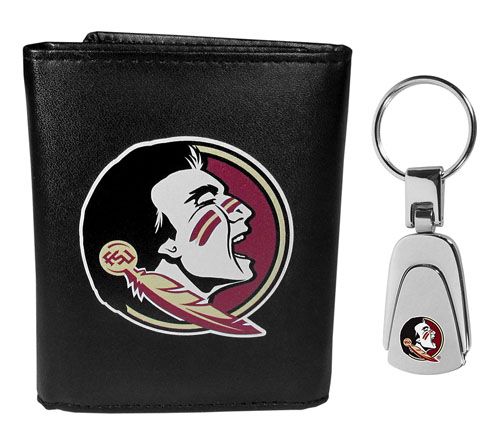 Siskiyou Sports College Leather Tri-Fold & Steel Key Chain — View 12