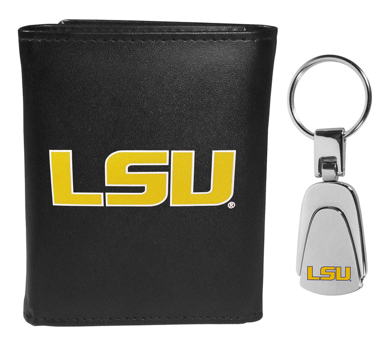 Siskiyou Sports College Leather Tri-Fold & Steel Key Chain — View 31