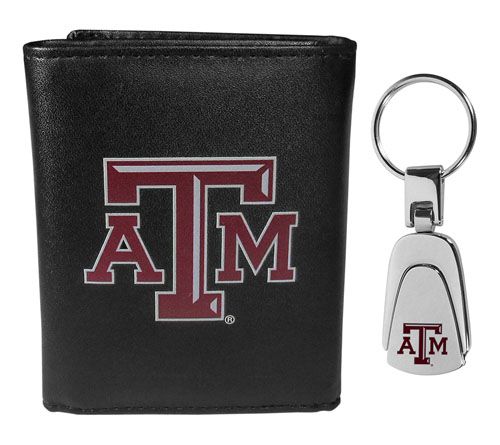Siskiyou Sports College Leather Tri-Fold & Steel Key Chain — View 15
