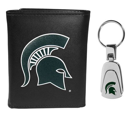 Siskiyou Sports College Leather Tri-Fold & Steel Key Chain — View 17