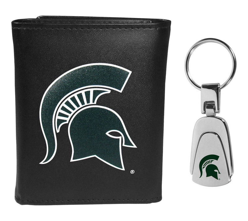 Siskiyou Sports College Leather Tri-Fold & Steel Key Chain — View 35