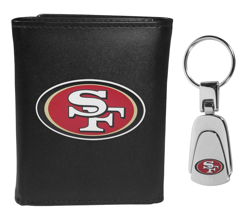 Siskiyou Sports NFL Leather Tri-Fold Wallet & Steel Key Chain — View 34