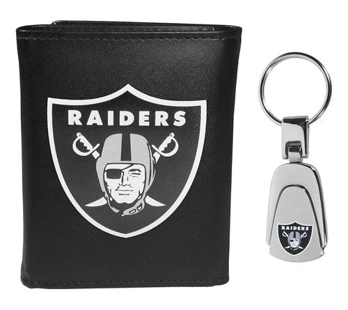 Siskiyou Sports NFL Leather Tri-Fold Wallet & Steel Key Chain — View 4