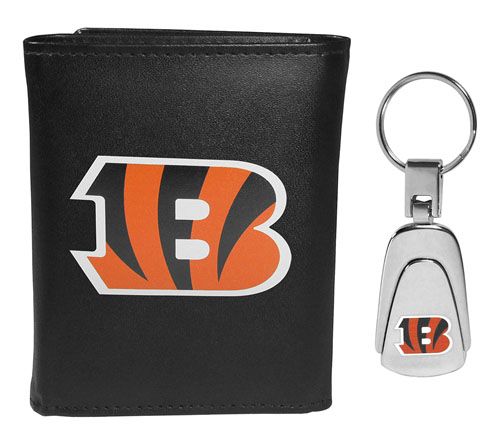 Siskiyou Sports NFL Leather Tri-Fold Wallet & Steel Key Chain — View 5