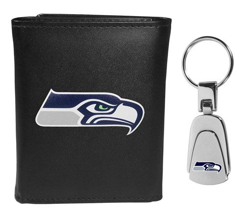 Siskiyou Sports NFL Leather Tri-Fold Wallet & Steel Key Chain — View 7