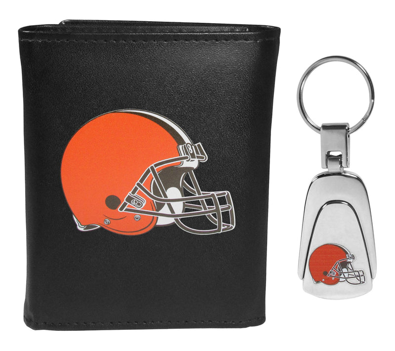 Siskiyou Sports NFL Leather Tri-Fold Wallet & Steel Key Chain — View 40