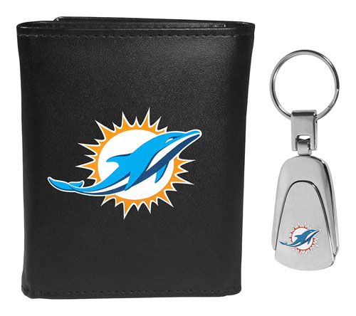 Siskiyou Sports NFL Leather Tri-Fold Wallet & Steel Key Chain — View 11