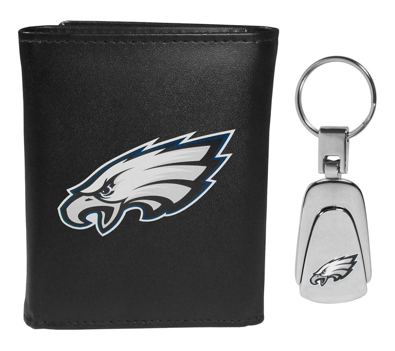 Siskiyou Sports NFL Leather Tri-Fold Wallet & Steel Key Chain — View 44