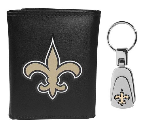 Siskiyou Sports NFL Leather Tri-Fold Wallet & Steel Key Chain — View 15