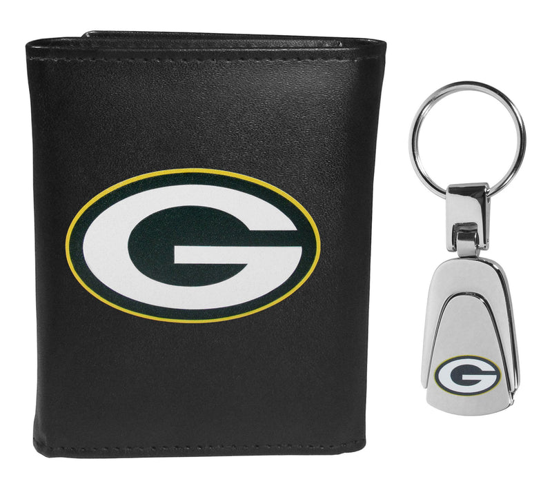Siskiyou Sports NFL Leather Tri-Fold Wallet & Steel Key Chain — View 48