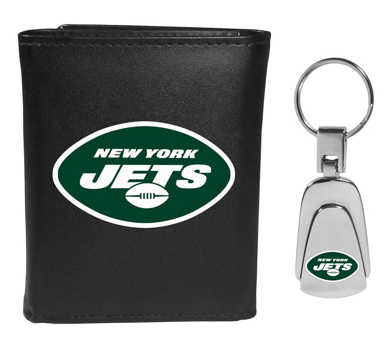 Siskiyou Sports NFL Leather Tri-Fold Wallet & Steel Key Chain — View 50